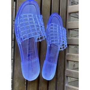 Free People So Jelly Sandals Clear Flats Excellent Preowned Condition Women's 8